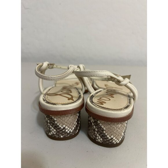 Sam Edelman Isle Sz 7 Heeled Sandals Snake Print Heel - Picture 3 of 6
